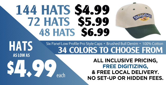 Embroidered Hat Special
