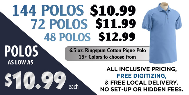 Embroidered Polos Special